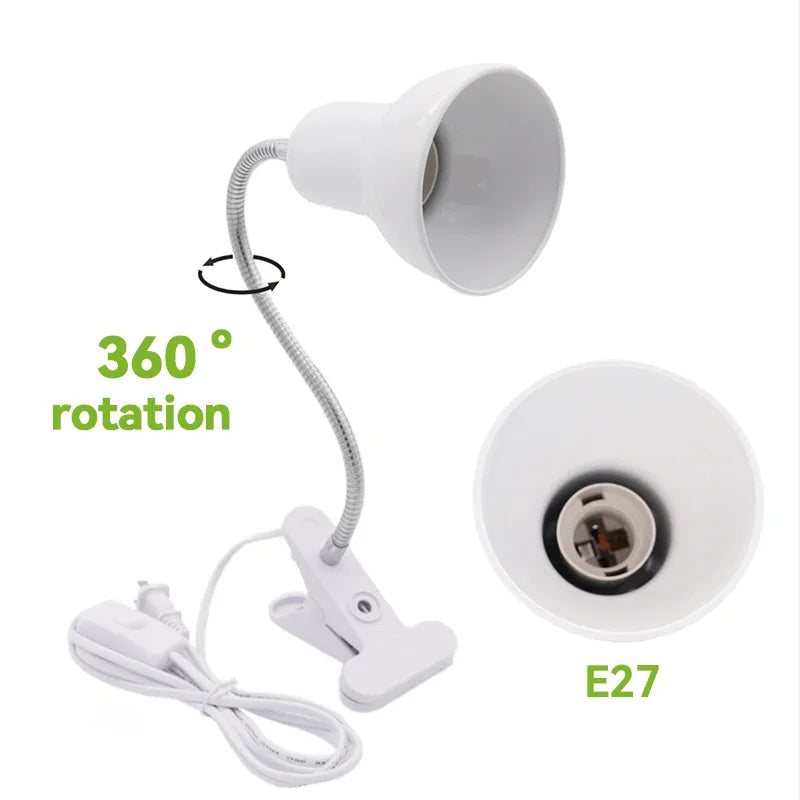 Versatile Clip-On Desk Light with Adjustable Neck for Easy Illumination
