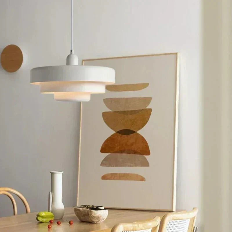 ChromaGlow Tiered Pendant Light in Soft Pastel Shades