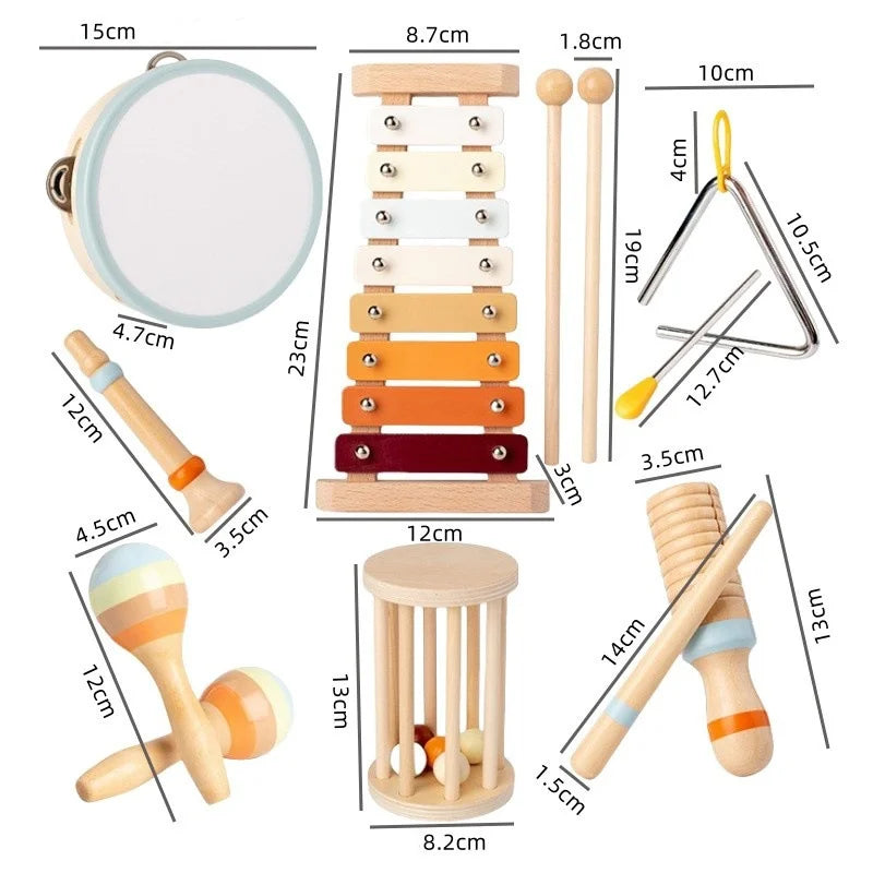 Musical Discovery Set for Toddlers - Engaging Wooden Instruments