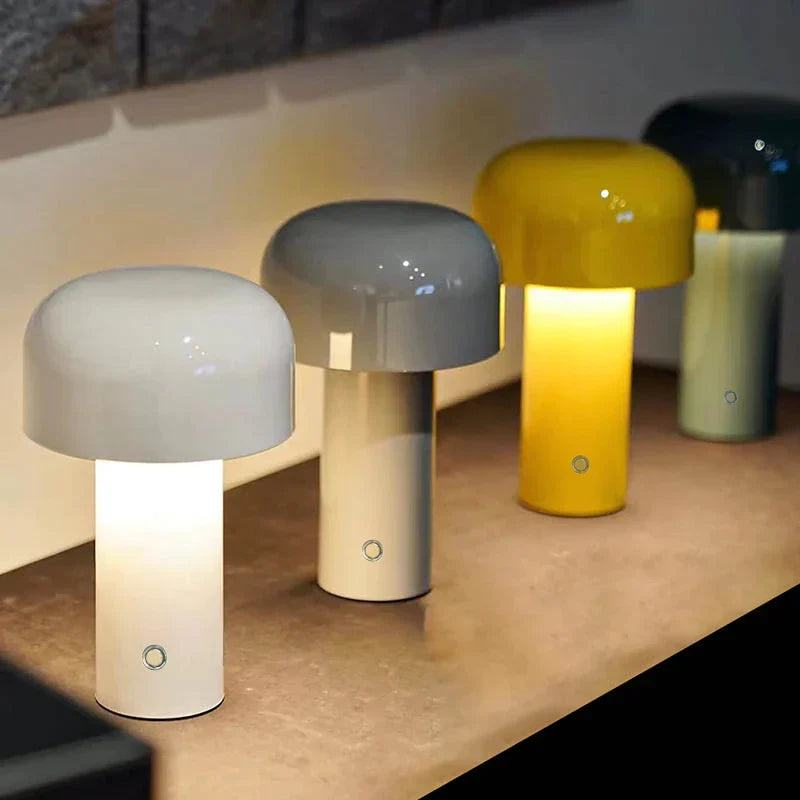 LunaGlow Wireless Mushroom-Shaped Ambient Table Lamp