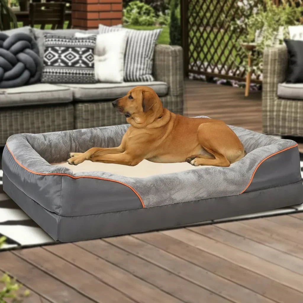 UltraComfort Waterproof Orthopedic Dog Bed with Support Pillow