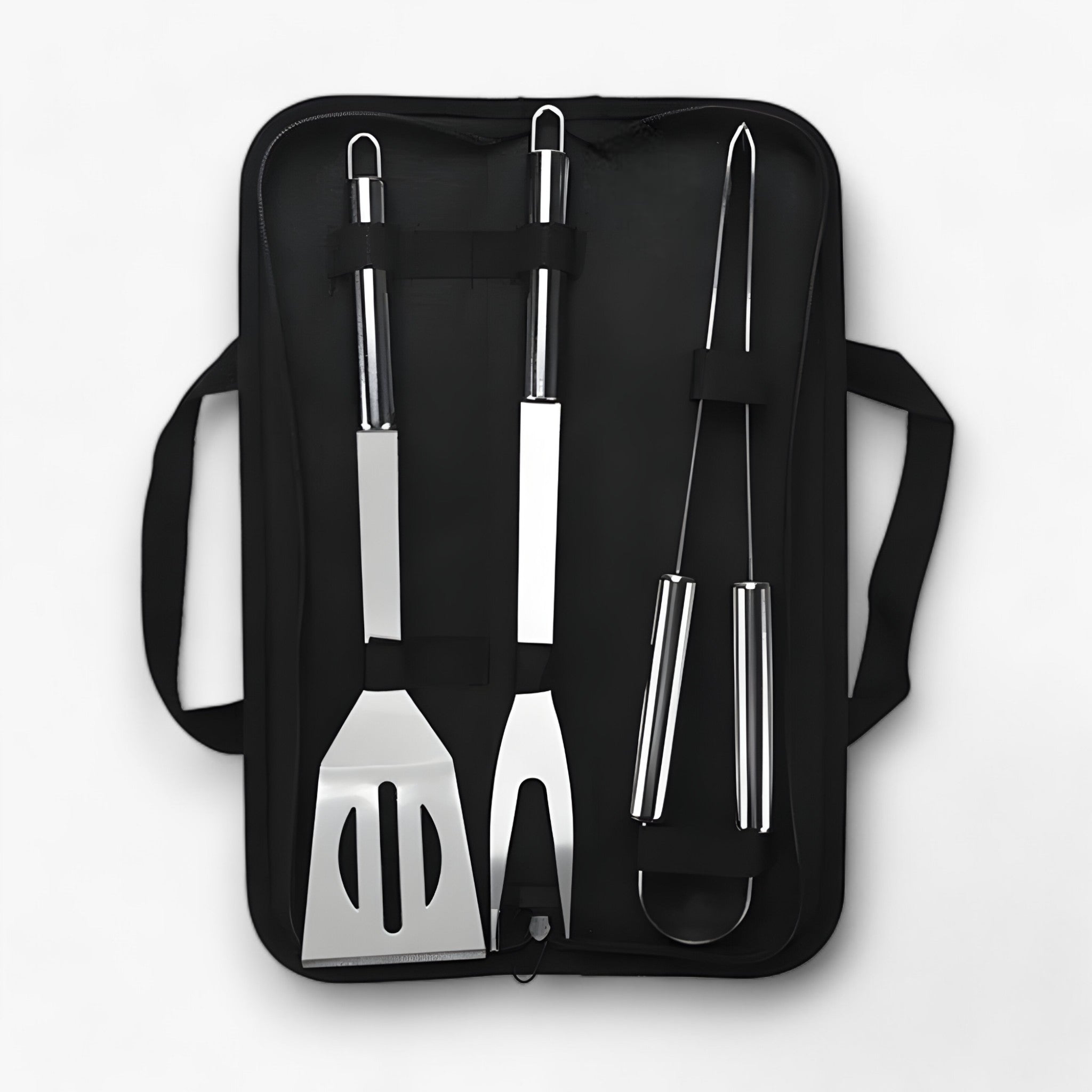 Grill Cutlery Set in Stainless Steel with Carrying Case – 3 or 5 Pieces