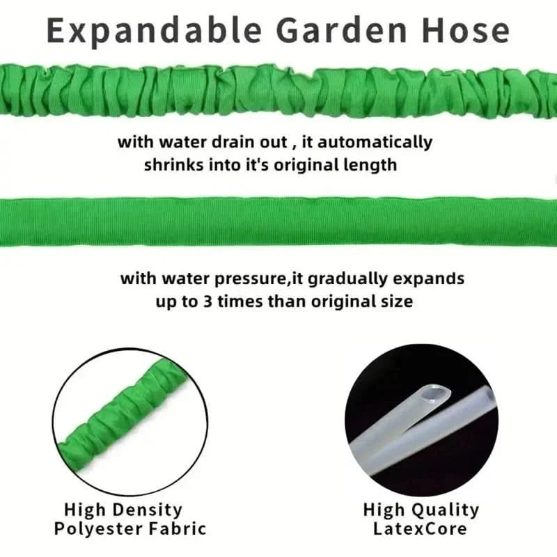 AquaStretch Versatile Expandable Hose - Pressure-Optimized for Gardens & Vehicles