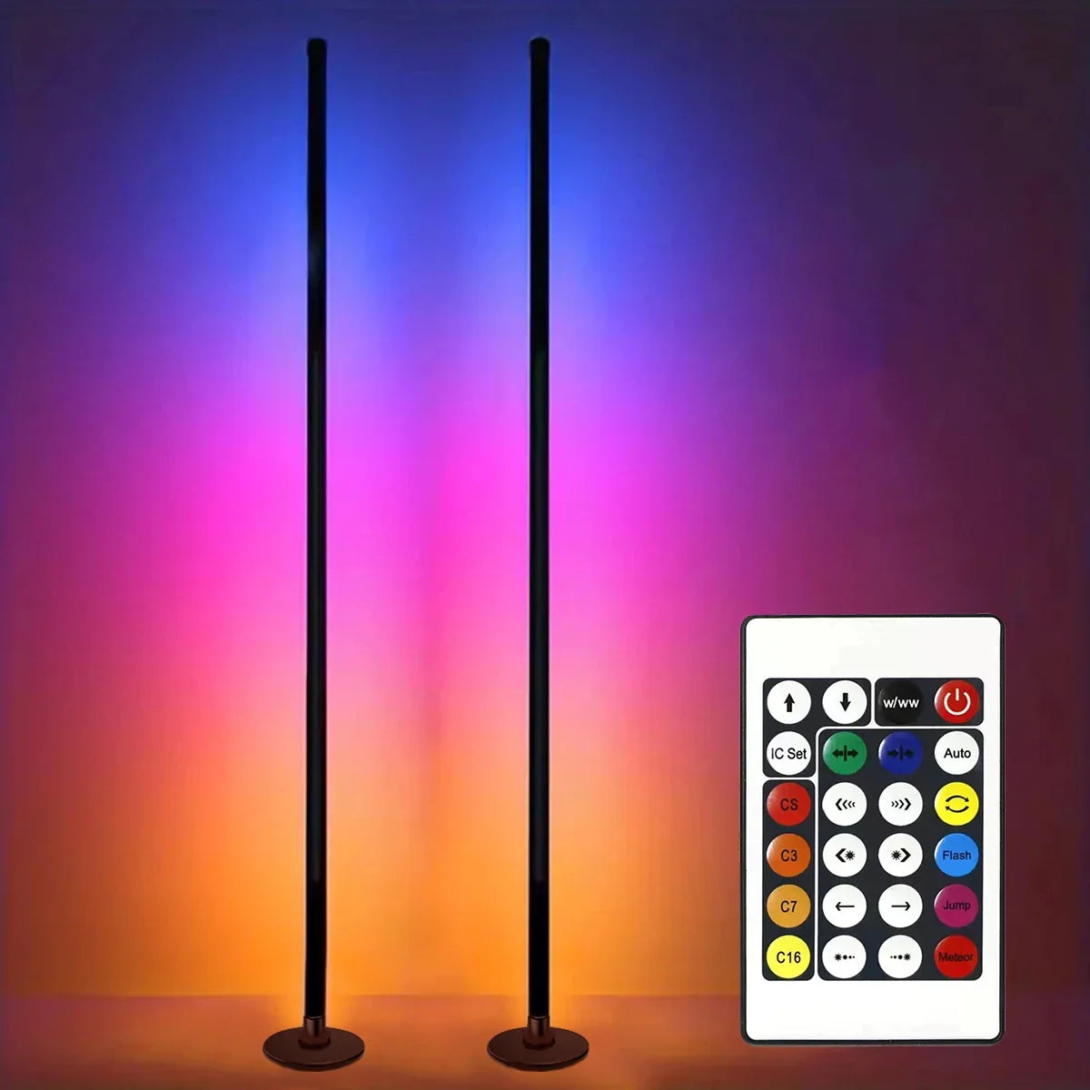 Versatile Color-Changing Corner Lamp with App Control & Music Sync