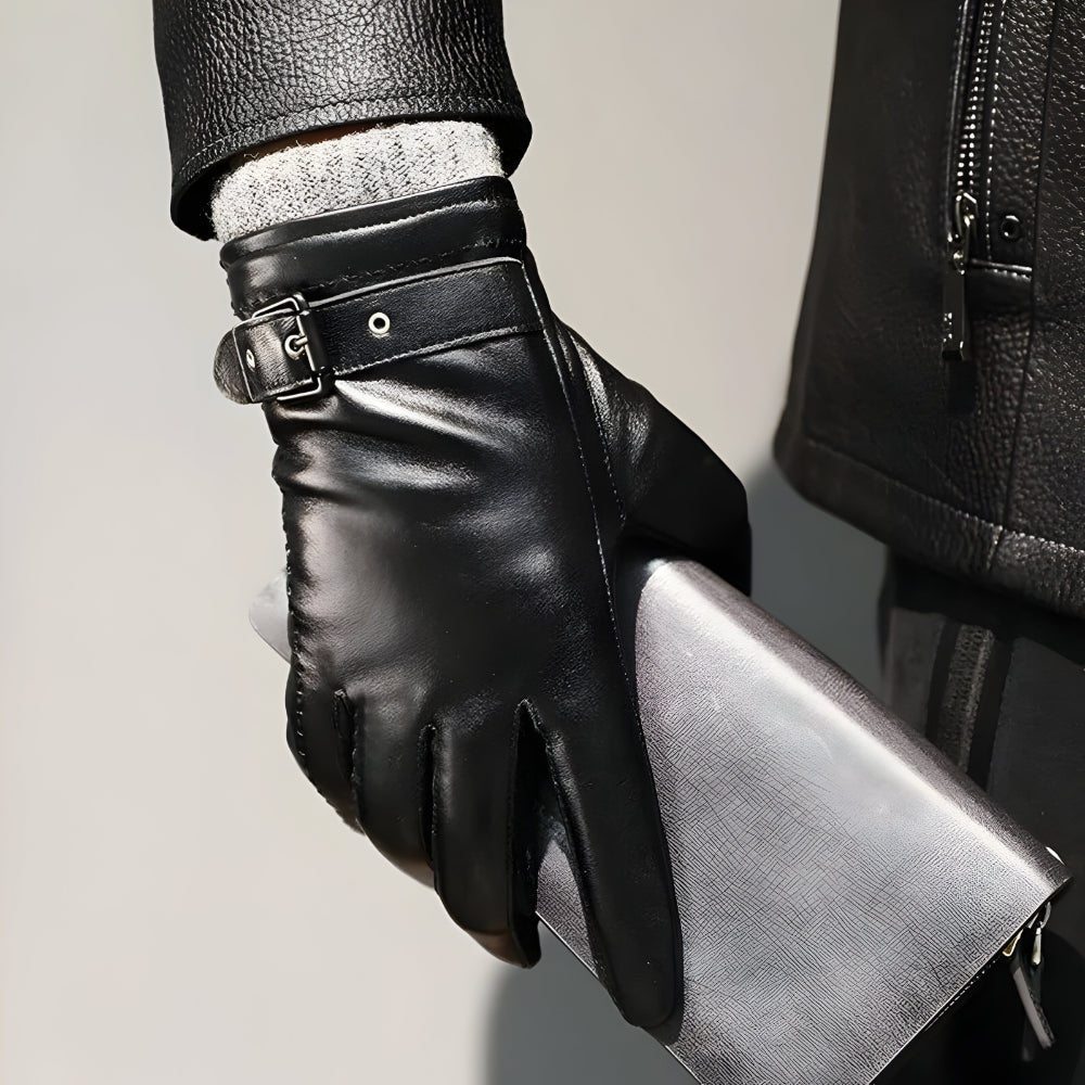 Men's Slim-Fit Winter Gloves with Touchscreen Capability