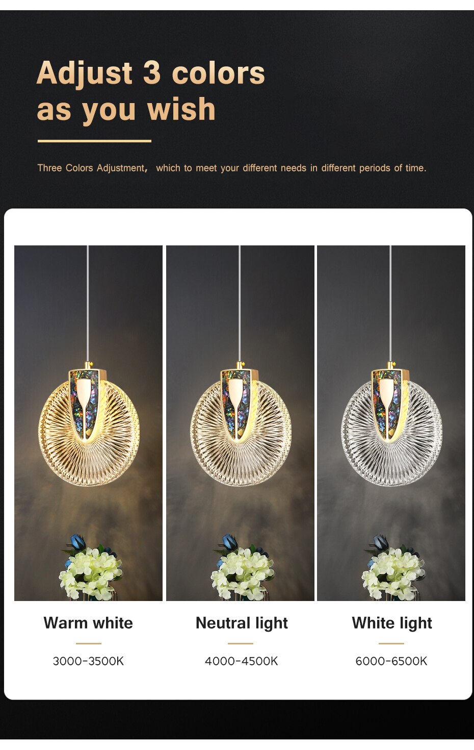 Luxe Aura Crystal Round Pendant Light Fixture