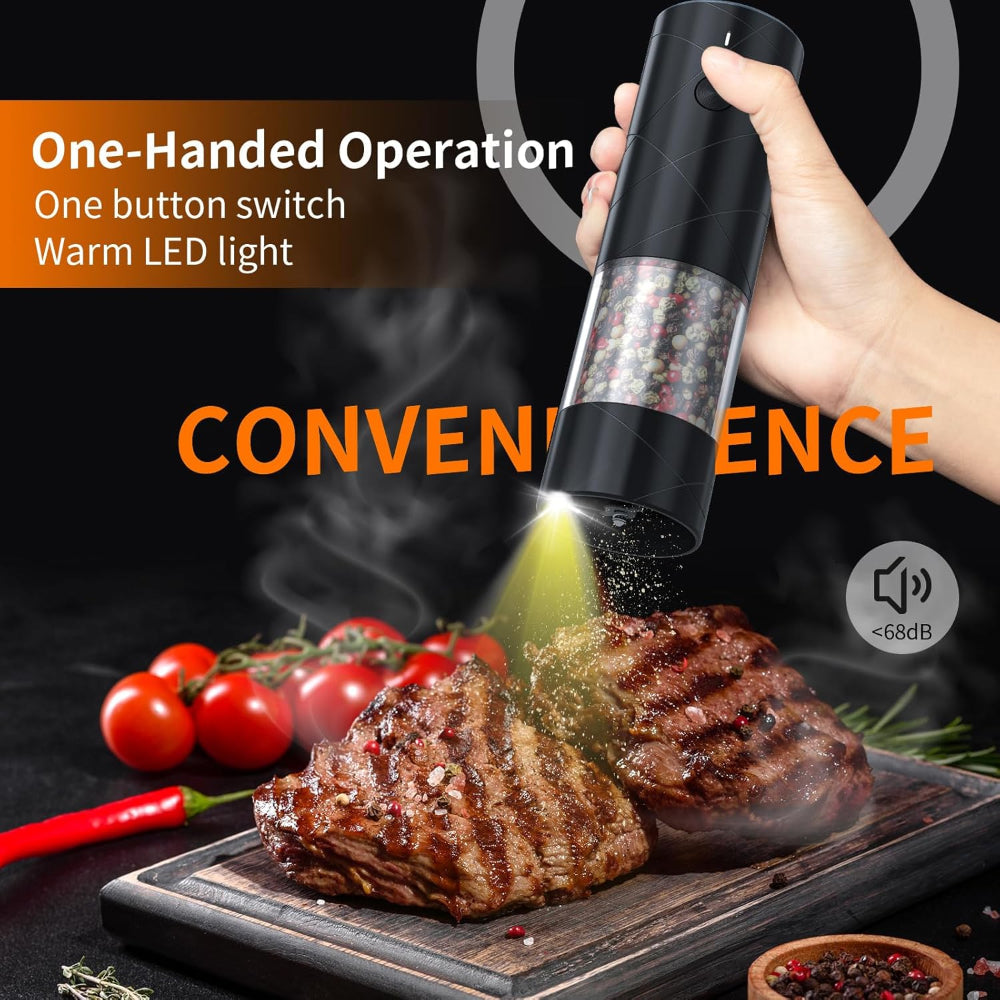Rechargeable Electric Spice Mill with LED Illumination