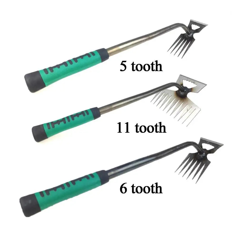Ergonomic Garden Rake with Steel Teeth