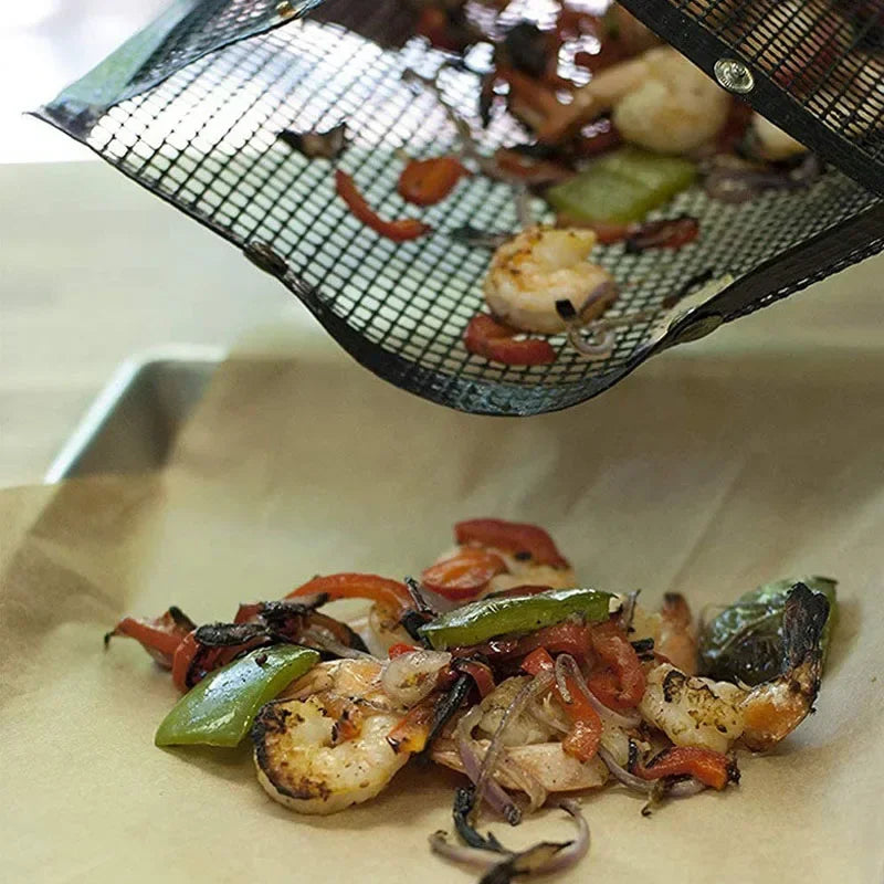 3-Pack Non-Stick Grilling Bags – Easy Clean Grill Accessories