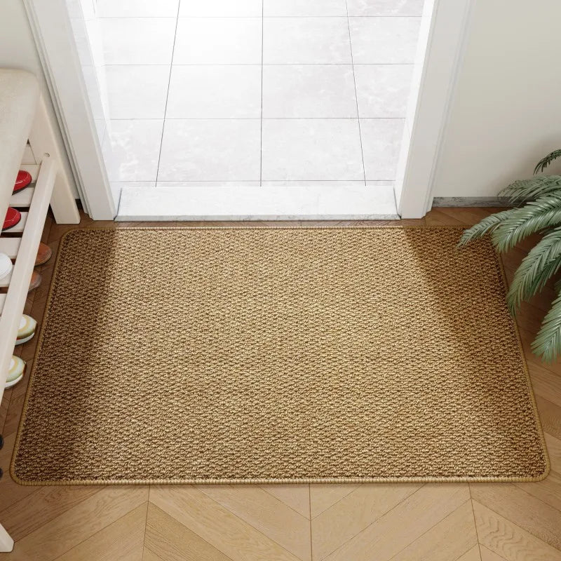 Stylish and Resilient Outdoor Entry Mat with Jute-Like Texture