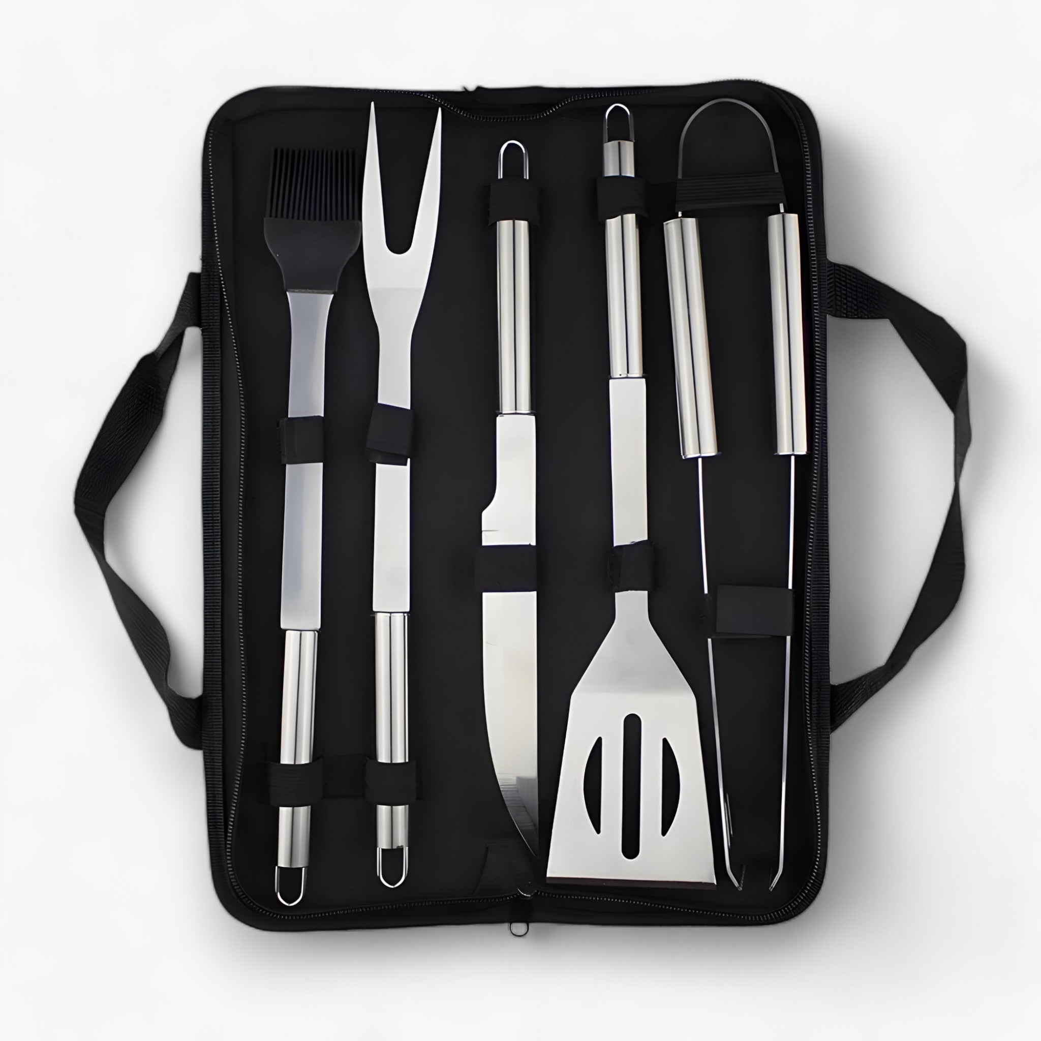 Grill Cutlery Set in Stainless Steel with Carrying Case – 3 or 5 Pieces
