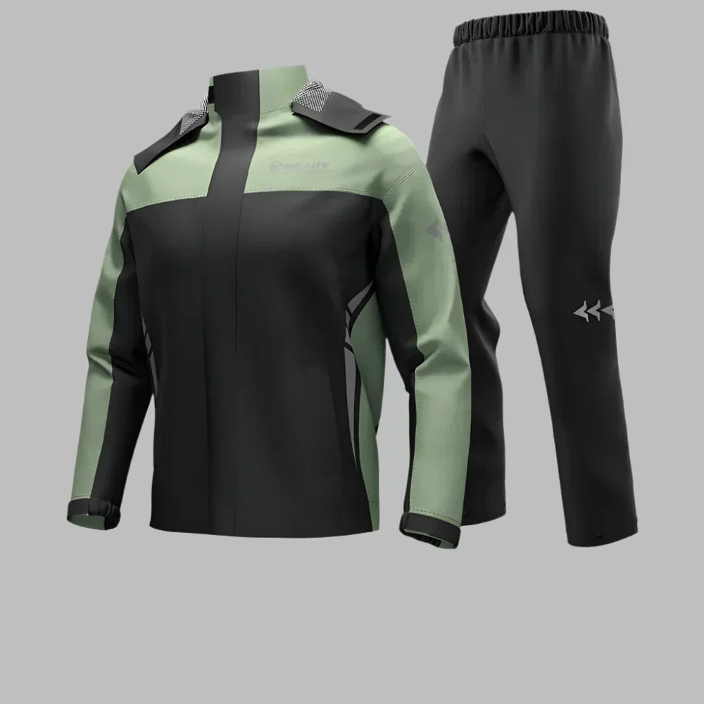 Ultimate Waterproof Motorcycle Rain Gear Set with Jacket and Pants