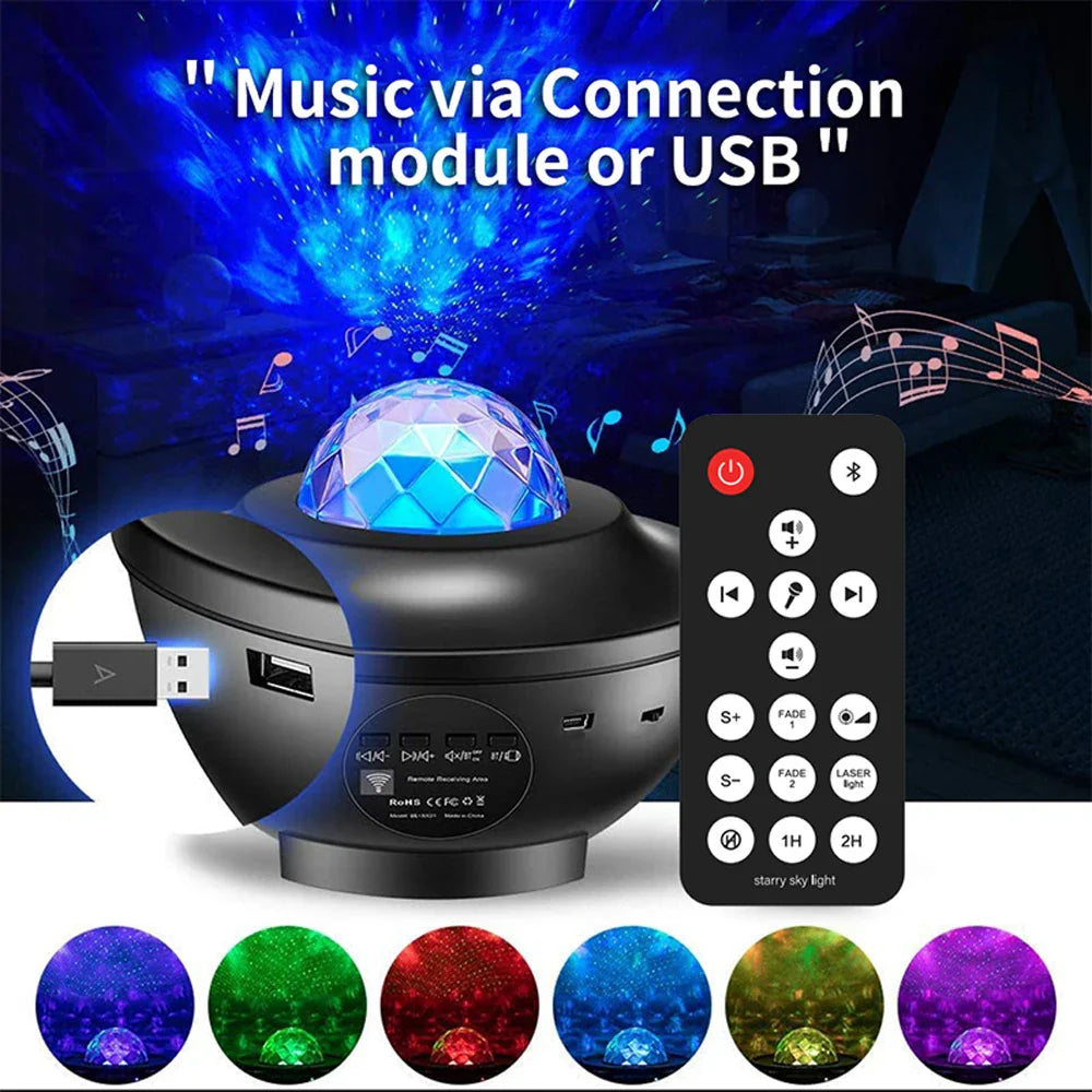 Starlight Dream Projector: Ocean Waves & Music