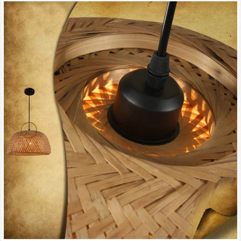 Bamboo Pendant Lamp – Natural Weaving for Soft, Warm Illumination