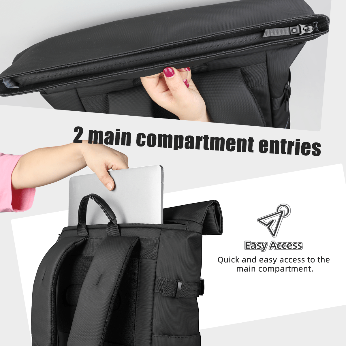 ExpandaPack Versatile Outdoor Backpack with Laptop Sleeve