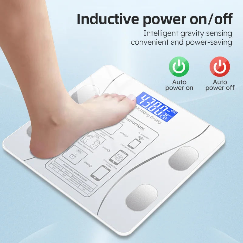 Bluetooth Smart Scale with LED Display & USB Rechargeable