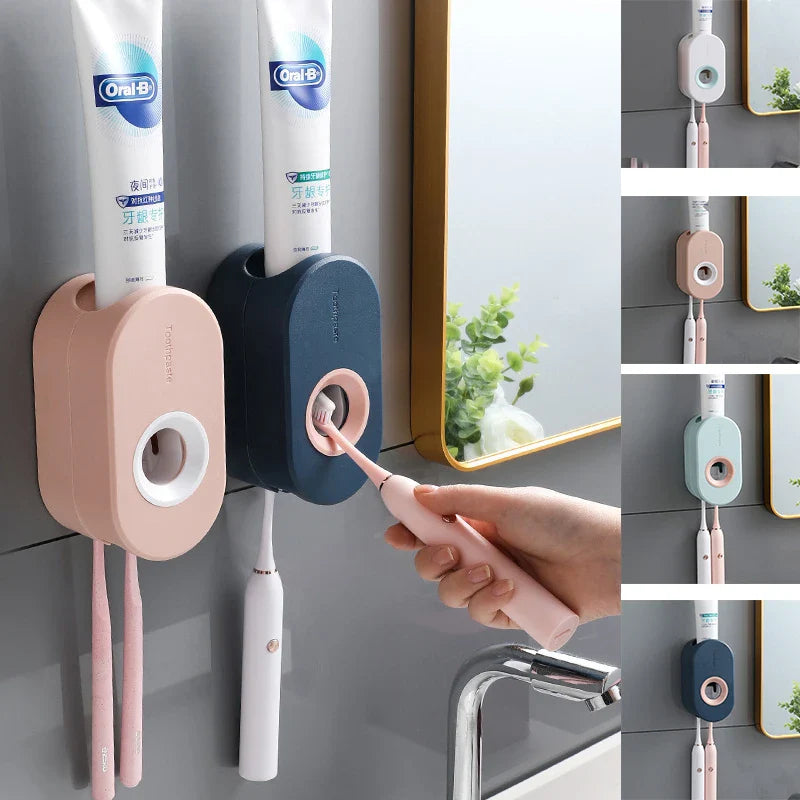 Mess-Free Toothpaste Dispenser – One Press Operation