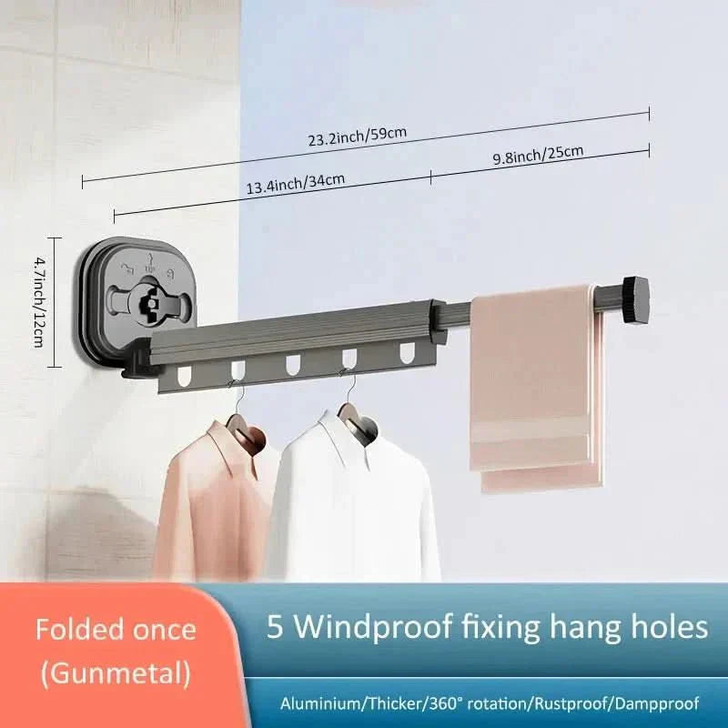 SpaceSaver Wall-Mounted Drying Rack - Compact & Stylish