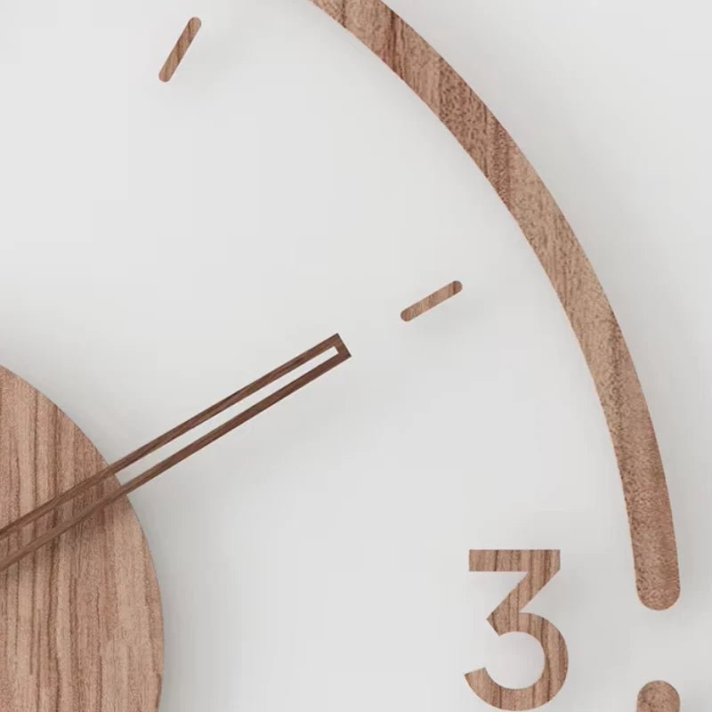 Silent Quartz Wall Clock in Solid Wood - 30cm and 35cm Options