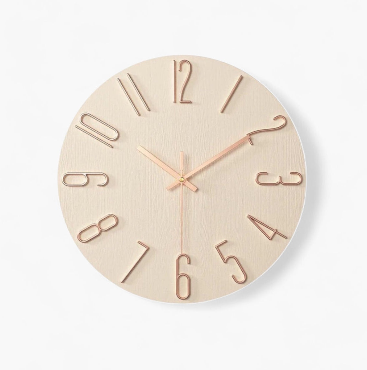 Contemporary 30 cm Wall Clock with Silent Quartz Movement