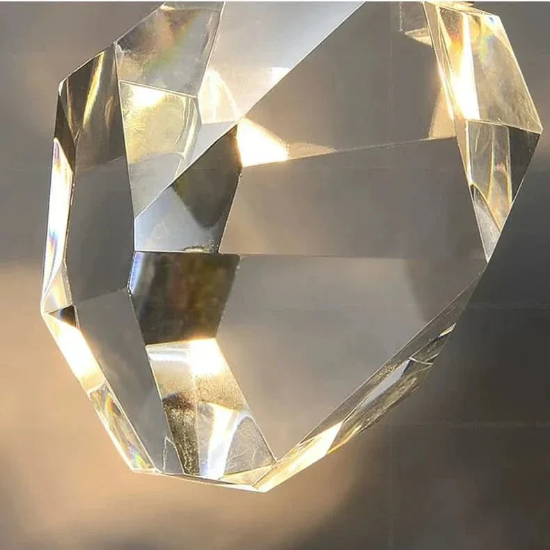 Faceted Shade Crystal Pendant Light with LED
