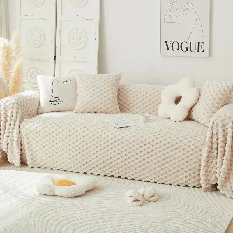 CozyGuard Chenille Sofa Protector with Scratch-Resistant Design
