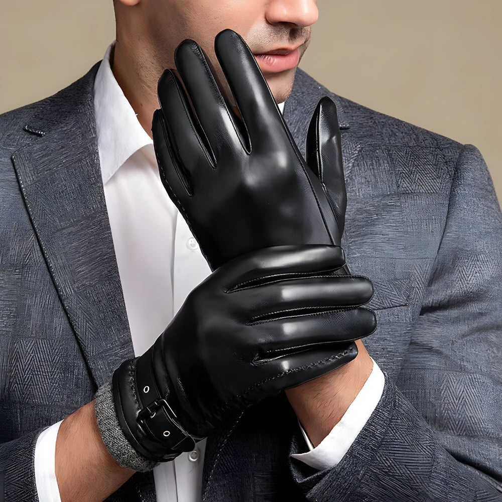 Men's Slim-Fit Winter Gloves with Touchscreen Capability