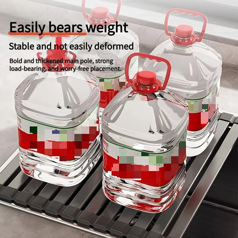 Space-Saving Rollable Drain Shelf for Kitchen Sink