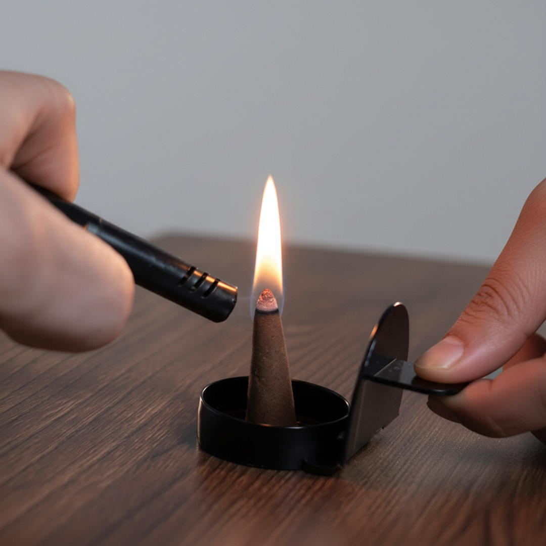 Elegant Black Woman Incense Holder Sculpture – Unique Home Décor for Relaxation
