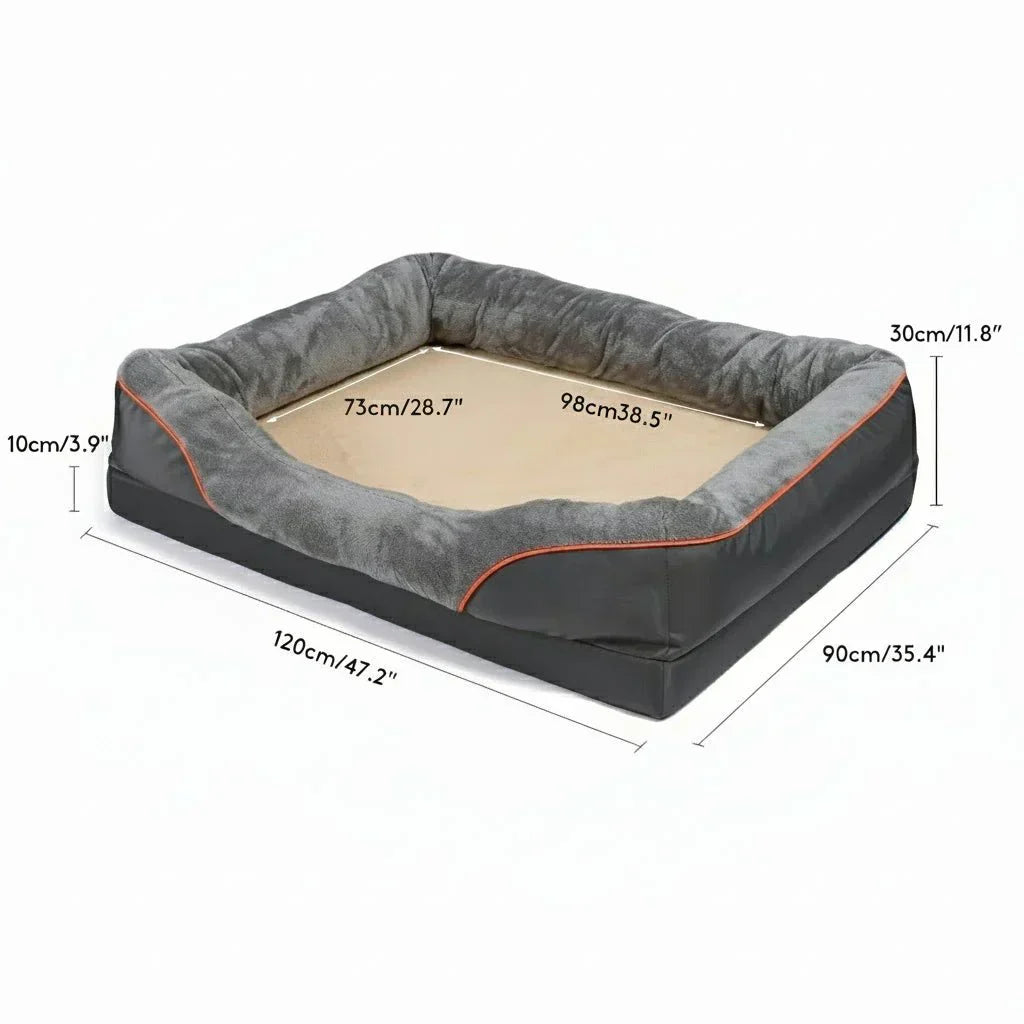 UltraComfort Waterproof Orthopedic Dog Bed with Support Pillow