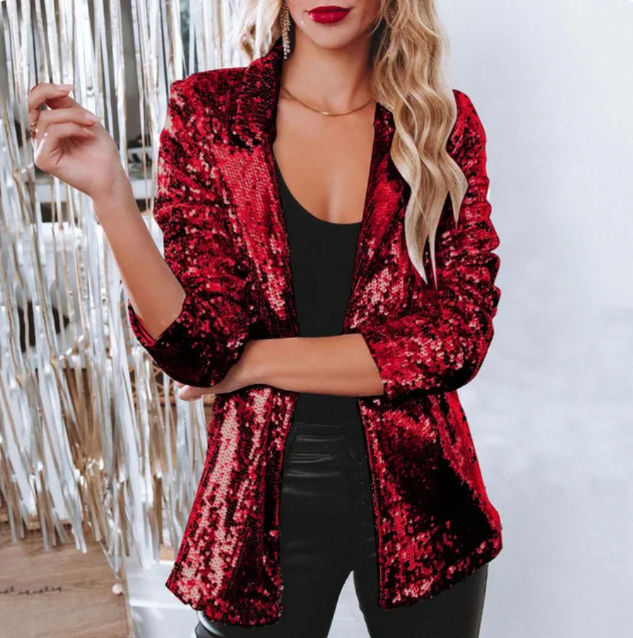 Women’s Sequin Blazer | Radiant Sequin Embellishment | High-Quality Fabric | Comfortable Fit
