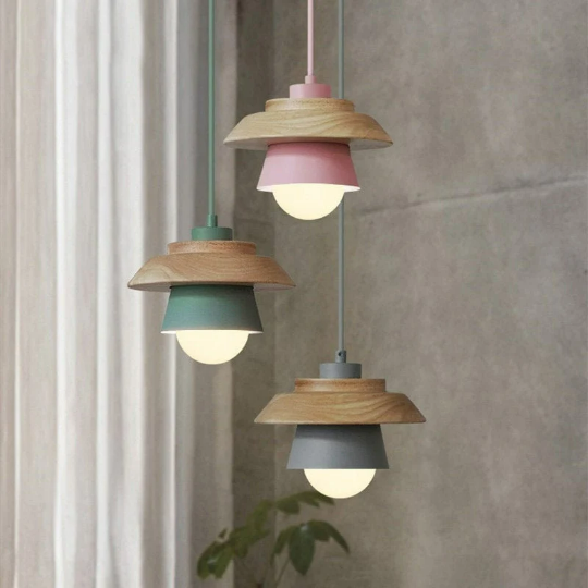 Sconce Lamp Pendant - Iron Wood Modern Lamp - Nordic Droplight-  Livingroom-Restaurant-Bedroom-Kitchen arclightsdesign