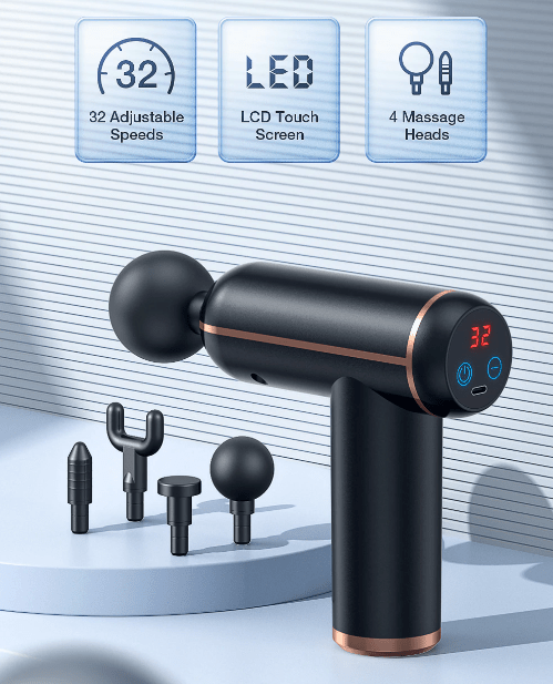 RevitalEase Massage Device with Four Precision Attachments