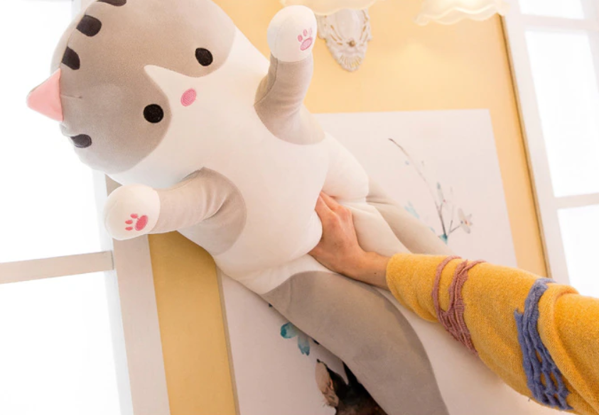 Soft Plush Cat Pillow – Long Design, Multiple Sizes Available