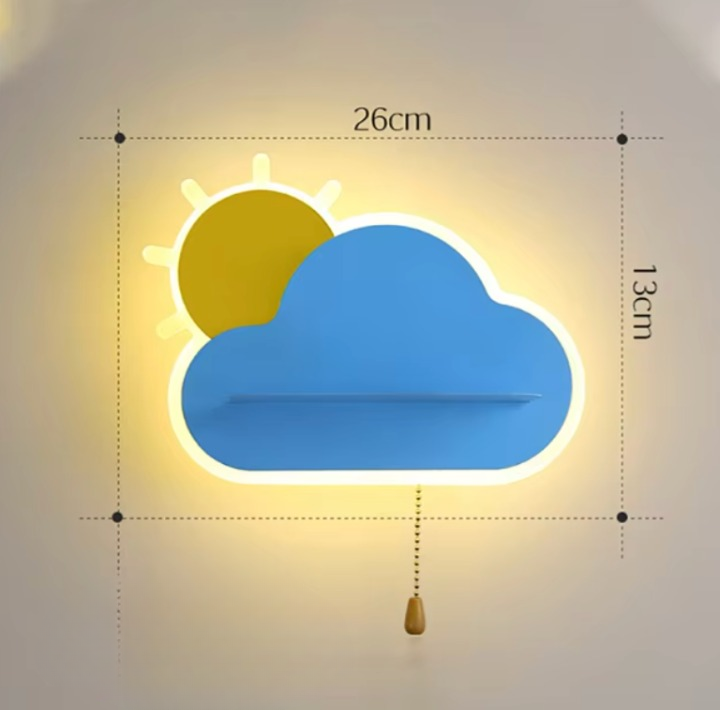 Taavita | LED Wall Lamp for Boys and Girls in the Children's Room | Cloud Design Wall Light