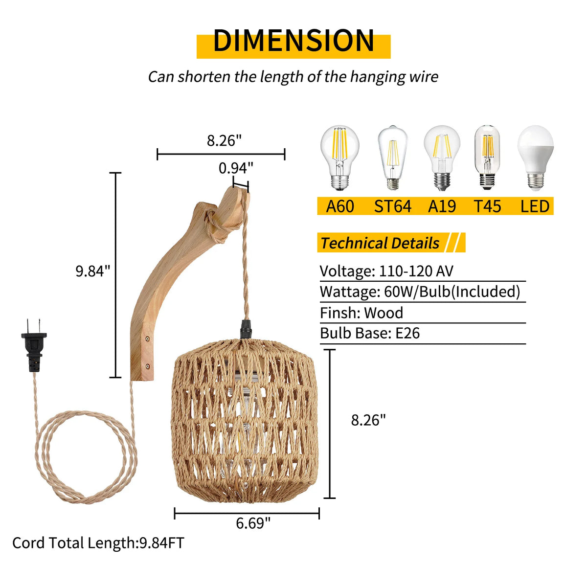Natural Weave Wall Lantern - Handcrafted Rattan Light Fixture