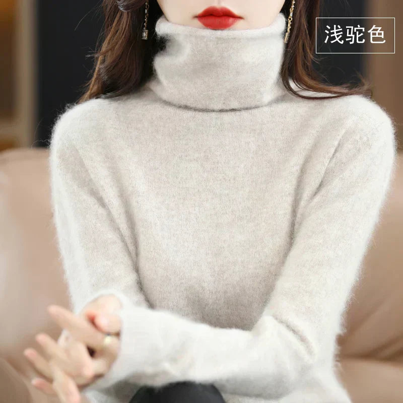 Luxura Cashmere High-Collar Sweater for Cozy Seasons