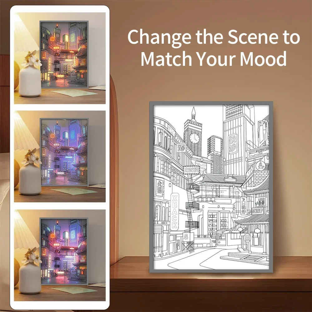 Urban Skyline LED Wall Light – Customizable USB Art Lamp