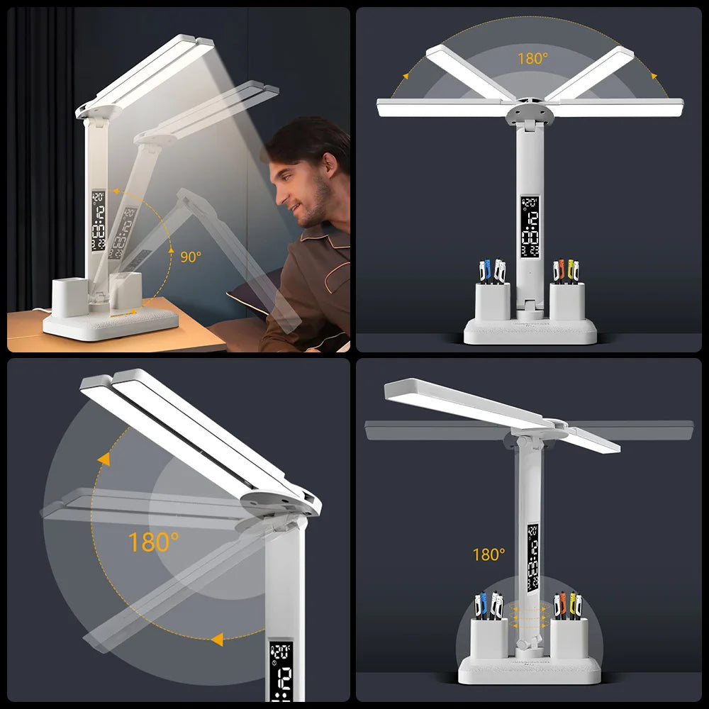 Smart Dual-Head LED Lamp with Eye-Care Technology