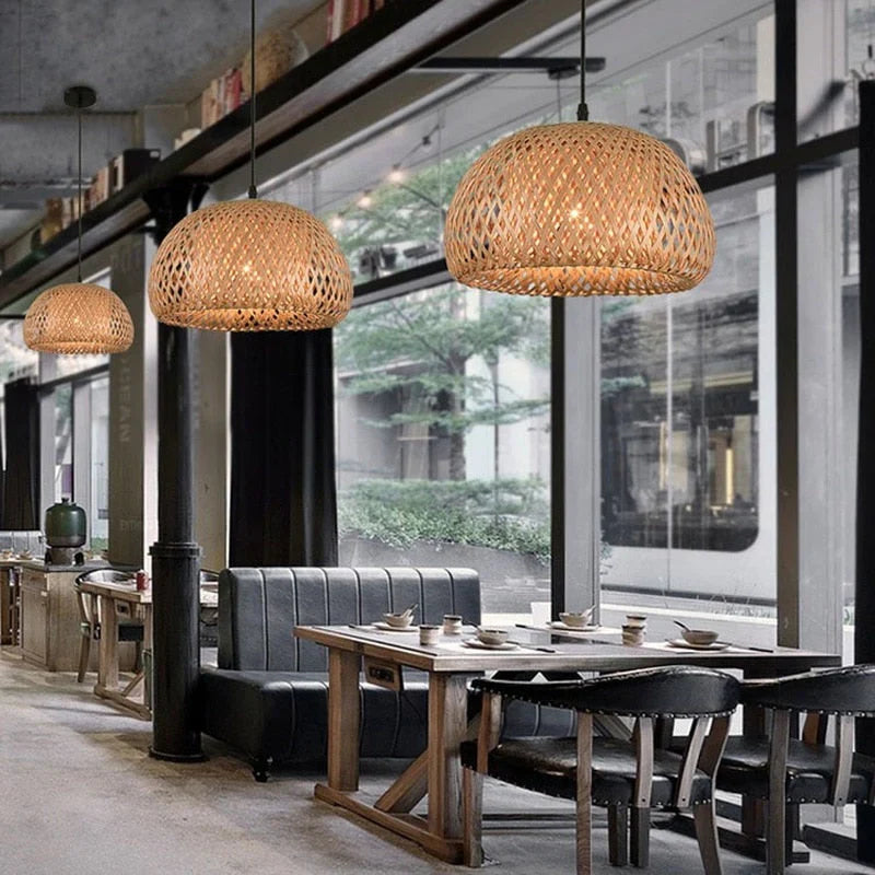 Bamboo Pendant Lamp – Natural Weaving for Soft, Warm Illumination