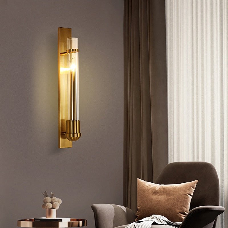 Aurora Luxe Dual-Glow LED Wall Sconce in Gold Finish