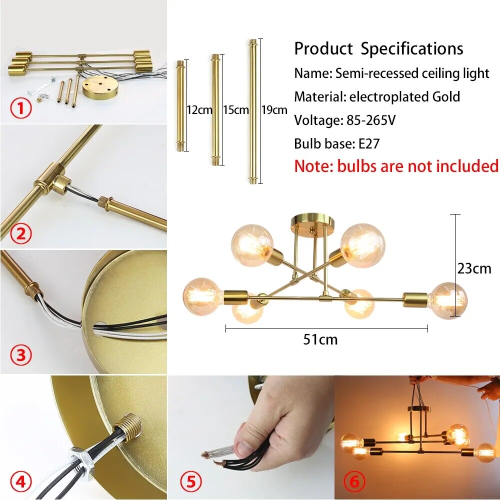 Taavita Industrial Kitchen Ceiling Light