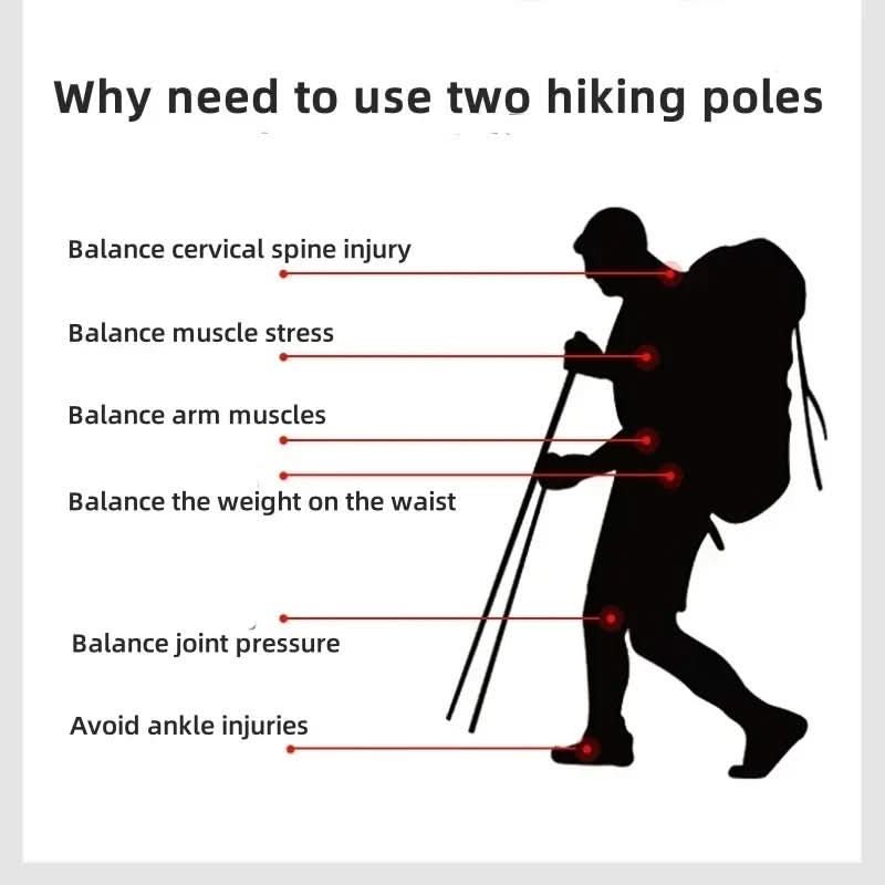 SummitStride Collapsible Hiking Poles for All Terrain