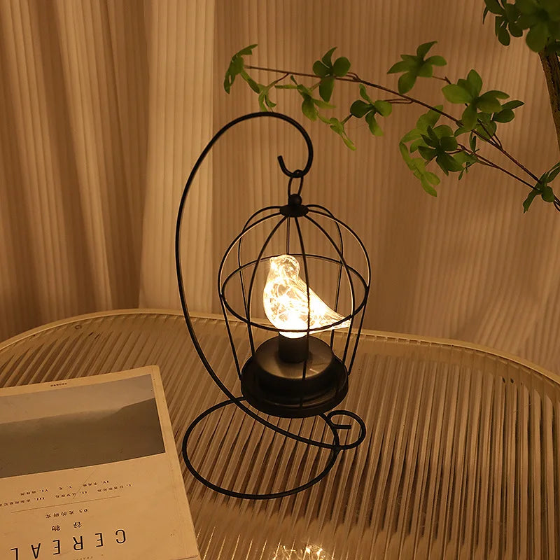Charming Bird-Haven Table Lamp with Warm LED Glow