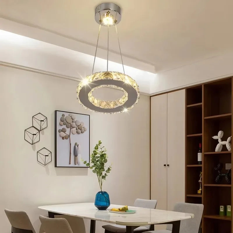 Elegant LED Crystal Pendant Light for Stylish Home Spaces