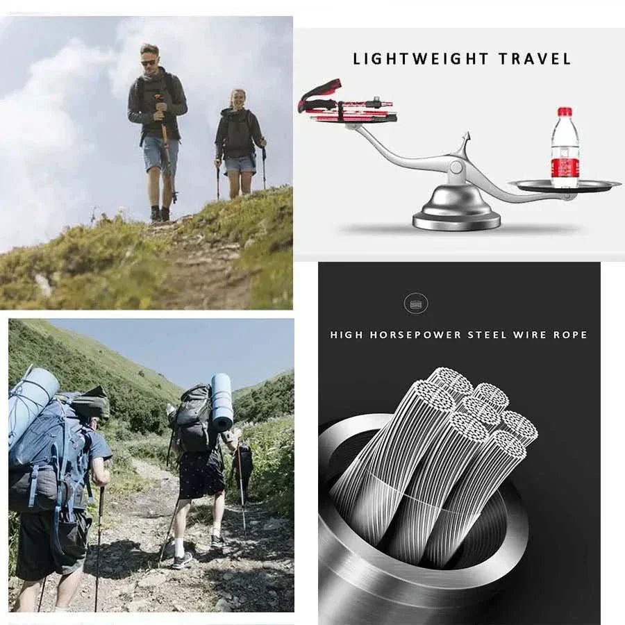 SummitStride Collapsible Hiking Poles for All Terrain