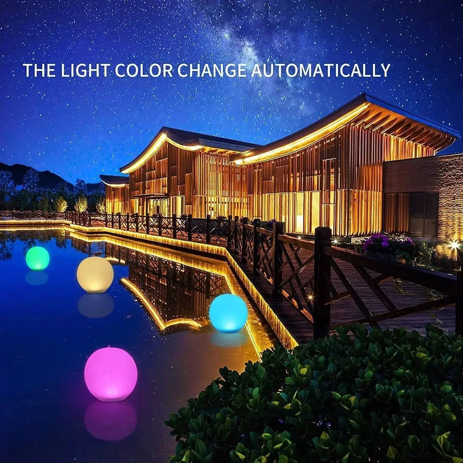 LumaSphere Solar Color-Changing Floating LED Light for Outdoors