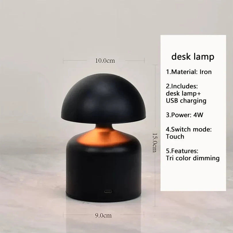Versatile Touch-Control LED Night Lamp with 3 Color Settings
