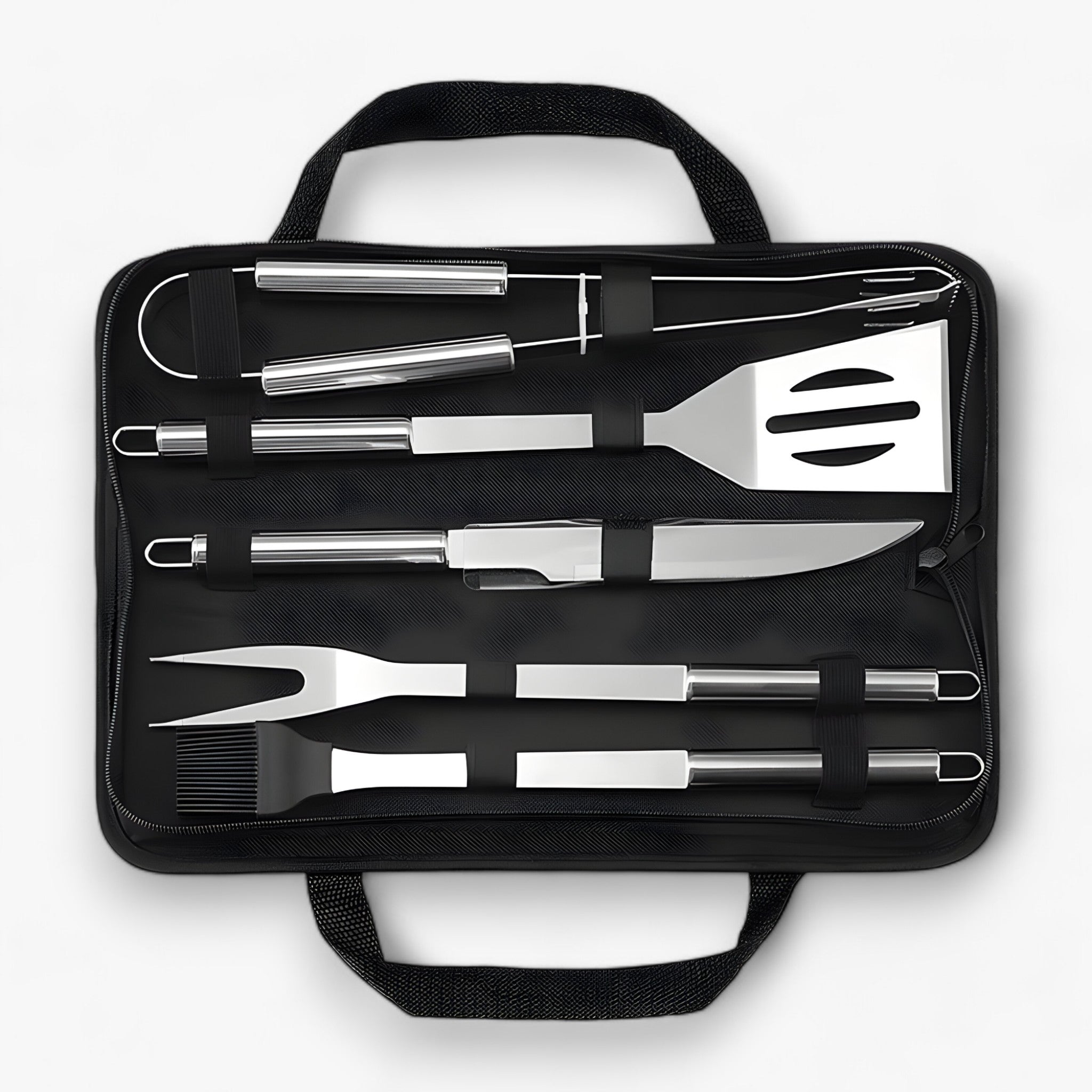 Grill Cutlery Set in Stainless Steel with Carrying Case – 3 or 5 Pieces
