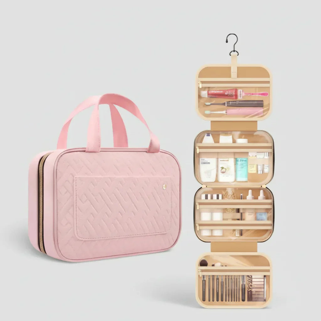 Travel-Friendly Makeup Organizer with Versatile Hanging Design